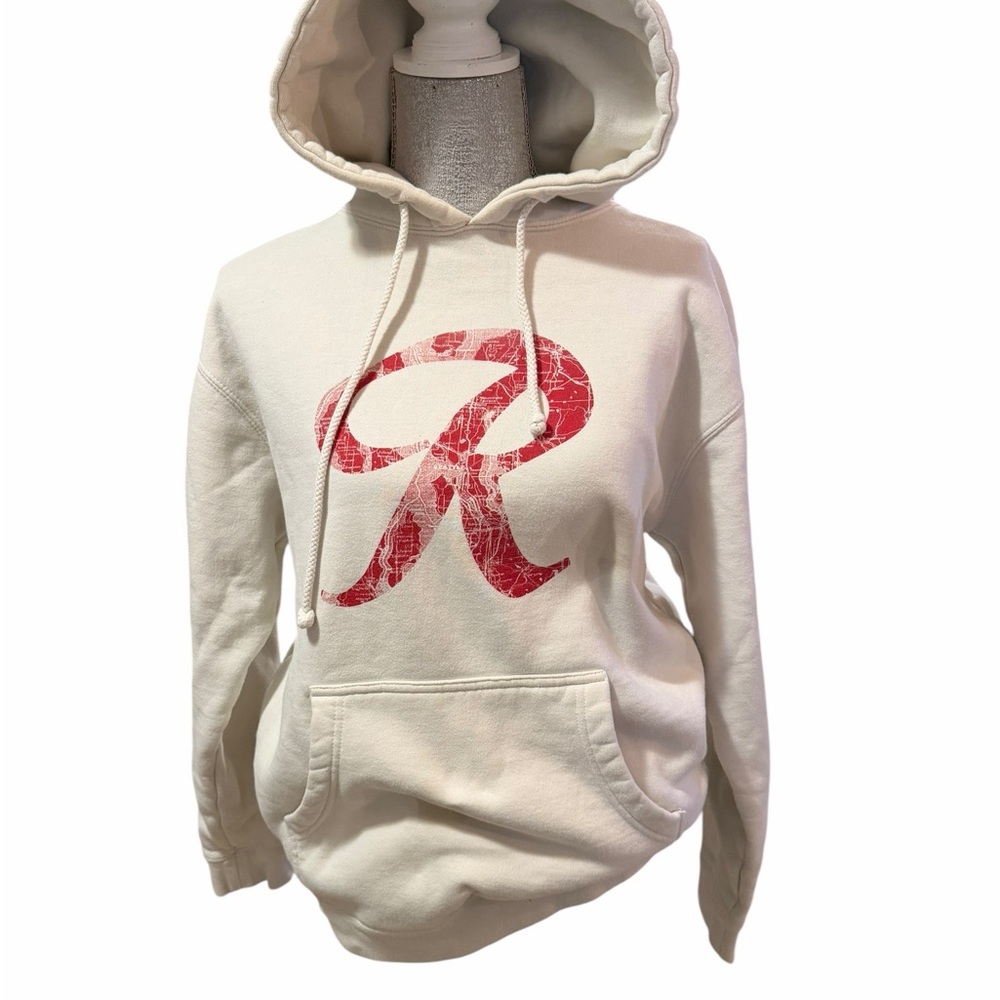 Rainers Men’s  Cream Hoodie with Red Graphic R